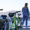 Guide shows the points of interest on a bike tour