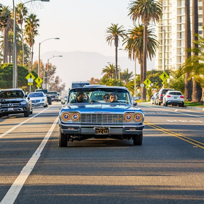 Driving Down Road in a Lowrider