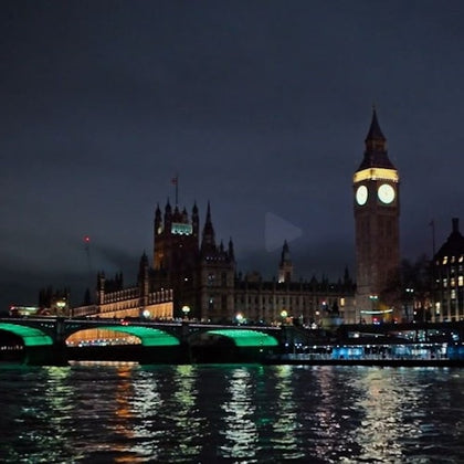 Illuminated Westminster Bridge and Big Ben