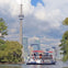 The Harbour Star Boat exiting the Toronto Islands with the Toronto Skyline in the background