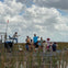 Airboat exploring the everglades 