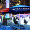 Bryant Park at night on Christmas