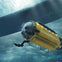 An underwater robot marked "ATLANTE" maneuvers beneath the surface, equipped with a camera and robotic arm.