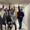 Guests enjoy a fun group photo inside the rustic tunnel during the Astroville Tunnel Tour of Downtown Houston.