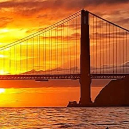 Sunset over the Golden Gate Bridge