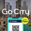 Chicago Explorer Pass displaying on a smartphone with the river and architecture in the background