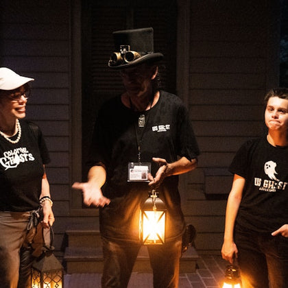 The supplier's tour guides share chilling stories about the city.