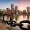Long wharf at Harbor Walk, Boston.