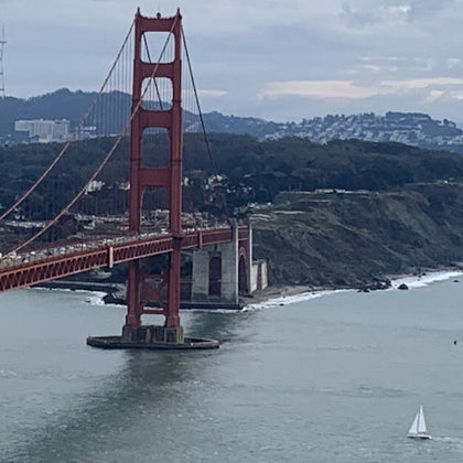 sailing under the Golden Gate Bridge