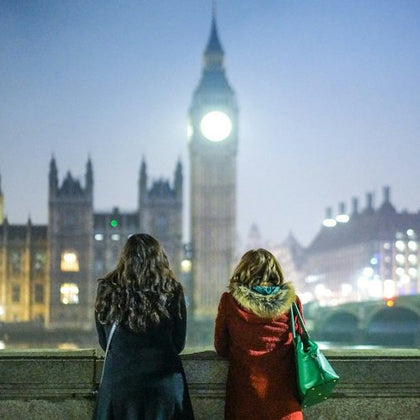 Big Ben with the lights on