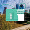 Houston skyline with skyscrapers and clouds, a digital pass card overlaid depicting a rocket and the text "Houston Digital Pass."