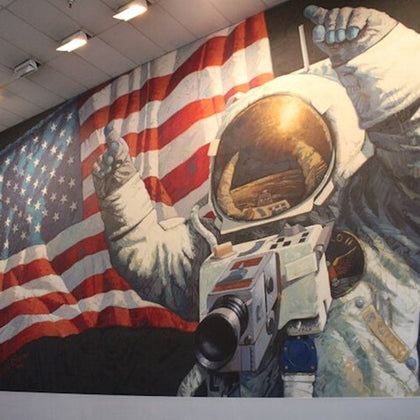 One of the most popular murals inside the NASA Space Center.