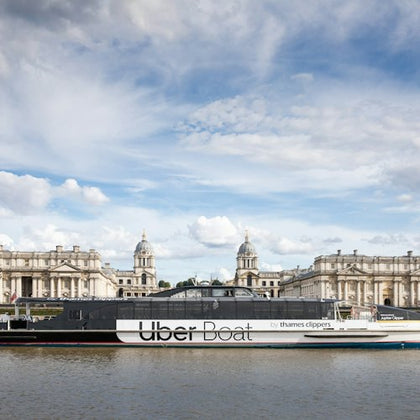 Uber Boat by Thames Clippers and The Old Royal Naval College, Greenwich