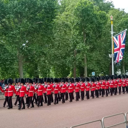 King's guard rehearsing
