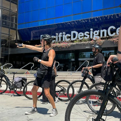 The Pacific Design Center on the Beverly Hills electric bike tour