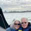 Enjoying a day on the Bay with the city in the background
