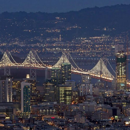 Bay Bridge at night