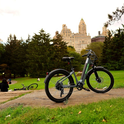 E-bike with a view of Central Park