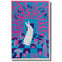 A psychedelic poster featuring a white rabbit, a checkered floor, and surreal pink and blue elements with text "Keep Your Head."