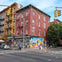 Street art works in Brooklyn