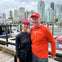 During the bike ride, they stop at Granville Island.