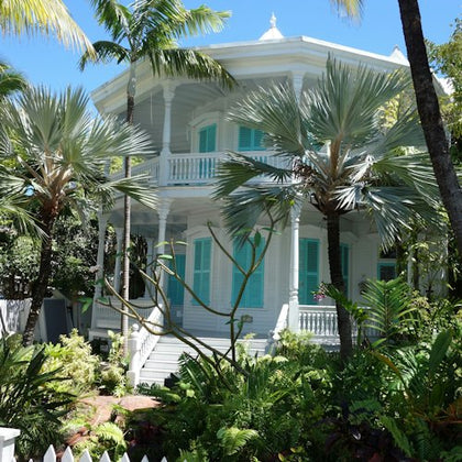 Tropical vegetation is abundant in Key West
