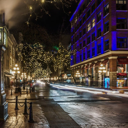 Downtown Vancouver at night