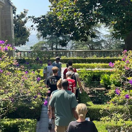 Tour Greystone Mansion on foot before continuing further on your electric bike