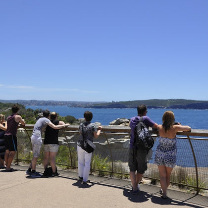 Sydney visitors are enjoying the panoramic view at the Gap