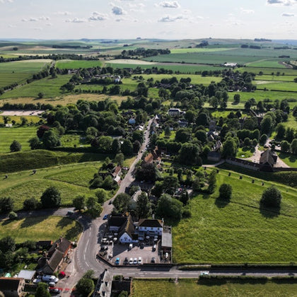 Aerial view of the Cotswolds