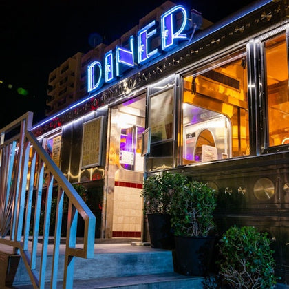 11th Street Diner with its iconic neon signage.