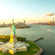Aerial shot of Statue of Liberty