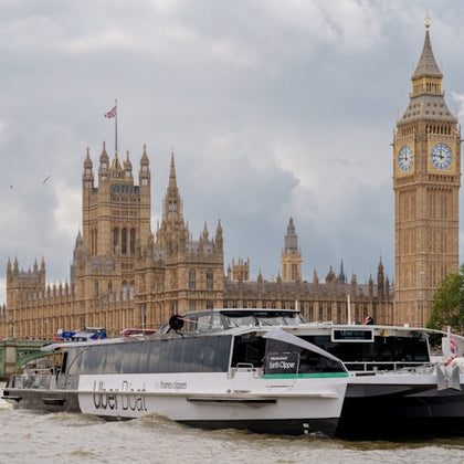 Uber Boat by Thames Clippers and The Big Ben