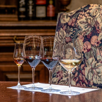 A flight of wine in our Winemaker's Loft