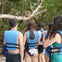 Group with raccoon