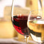 A couple glasses of wine; one red, one white