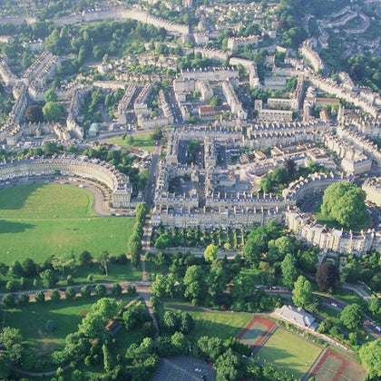 Aerial view of Bath