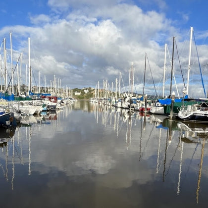 Just a great mirror image of the sky on the water.