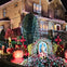 A corner house features a saintly shrine