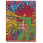 A vibrant, psychedelic-style artwork of a guitarist in green, surrounded by colorful, dynamic splashes of paint.