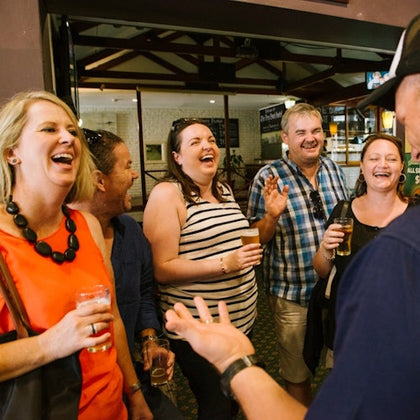 Guests laughing
