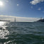 View of the Golden Gate Bridge from the water