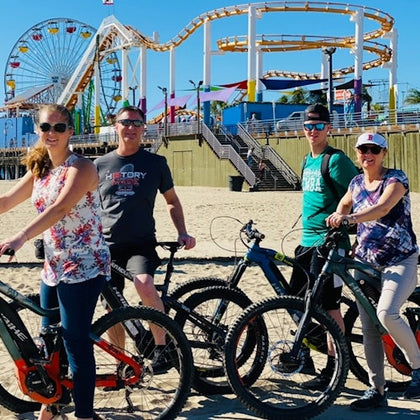 Group shot with Santa Monica Pier