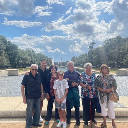 Time for a family photo inside Houston's "Central Park" during the Astroville Best of Houston City Tour.