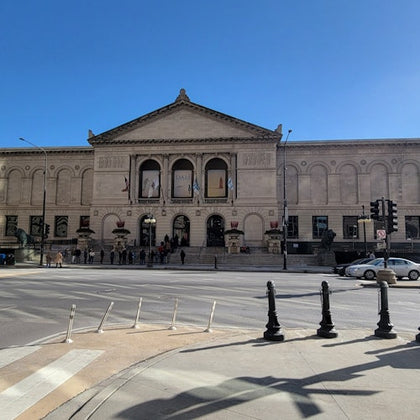 Main entrance to The Art Institute on South Michigan Ave.