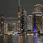 Skyline at the mouth of Miami River 