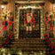 Nutcracker decorations at the entrance to one of the houses