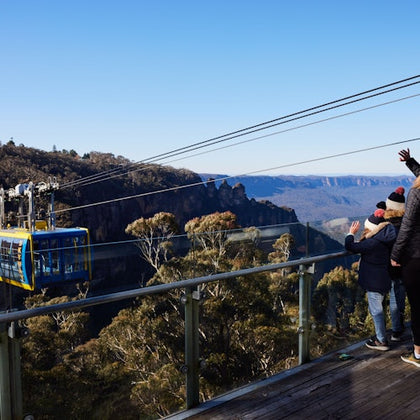 Customers Waving at the Skyway