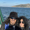 Couple sailing on the bay