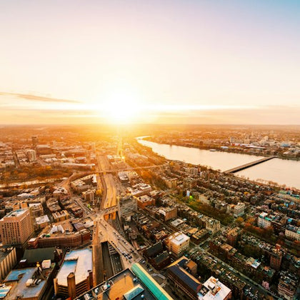 Sunset View of Boston from View Boston